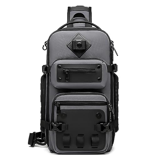 OZUKO Tactical Backpack Chest Sling Bags for Men, Waterproof Crossbody Shoulder Daypack for Outdoor Walking Hiking Trekkin...