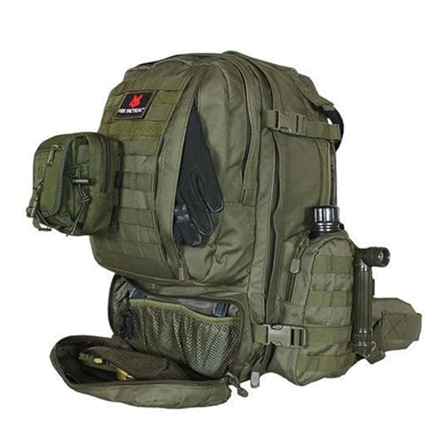 FOX OUTDOOR PRODUCTS Advanced 3-Day Combat Pack | 69L Tactical Backpack w/Dual Hydration Ports, Compression Straps & Storage