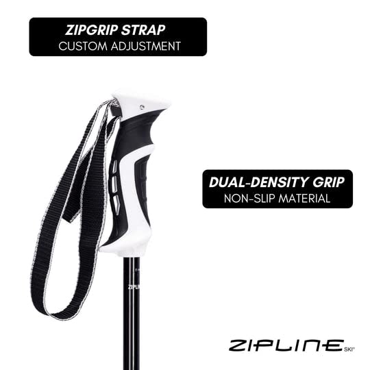 Zipline Lollipop 14.0 Graphite Carbon Composite Ski Poles – Lightweight, Durable, All-Mountain – Ergonomic Grip, Vibration...