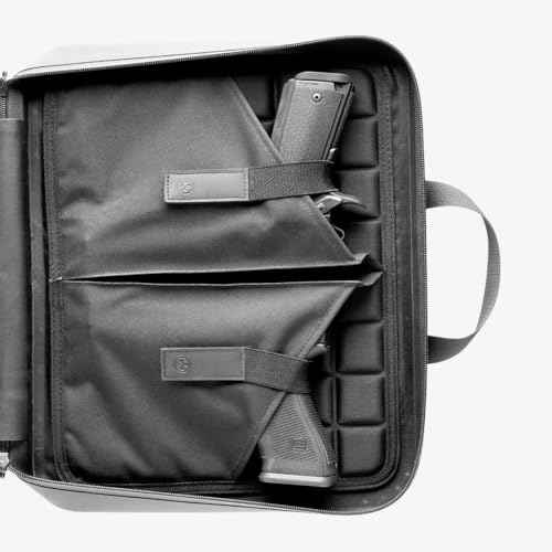 Magpul DAKA Double Pistol Case Zippered Semi-Rigid Gun Case, Black