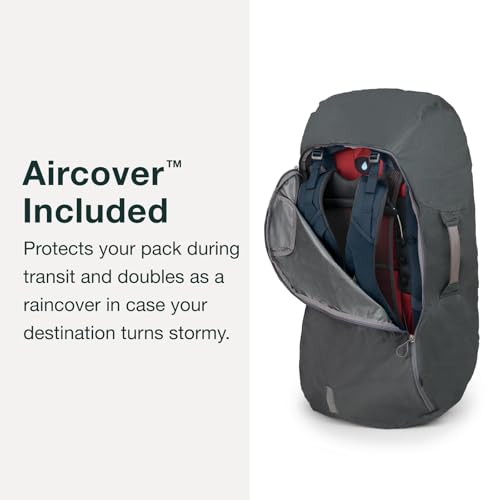Osprey Farpoint Trek 55L Men's Travel Backpack, Muted Space Blue