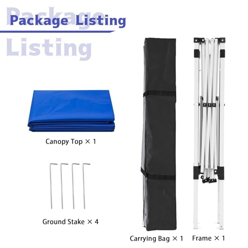 Oneofics Canopy Tent, 10X10 FT Pop Up Canopy Outdoor Instant Tent Slant Legs with Carrying Bag, Portable Gazebo Shelter fo...