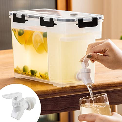 Cold Kettle with Faucet, 3.5L Refrigerator Juice Water Pitcher, Home Plastic Beverage Dispenser, Filter Drink Container fo...