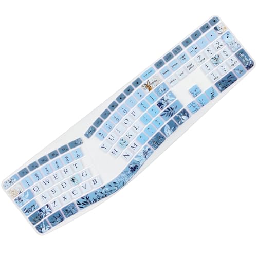 Sanfulin Silicone Keyboard Cover Skin for Logitech Ergo K860 Wireless Ergonomic Keyboard US Layout, Logitech K860 Accessor...