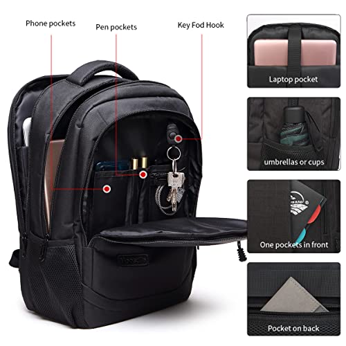 Monsdle Travel Laptop Backpack Anti Theft Backpacks with USB Charging Port, Travel Business Work Bag 15.6 Inch College Com...