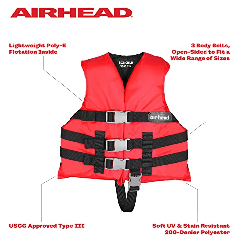 Airhead Children's General Purpose Life Vest, Multiple Colors Available