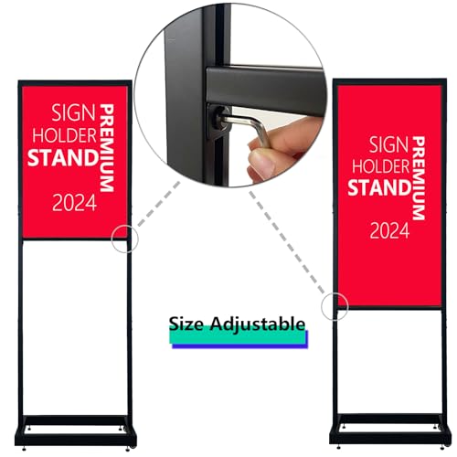 JUST 4 SIGNS Premium Poster Foam Board Sign Holder Floor Stand Width 22.5" and Height Adjustable up to 72.3" 3 UNITS (STAN...