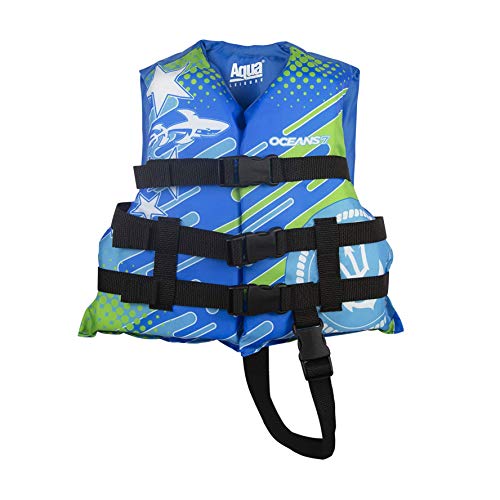 Airhead Treasure USCG Approved Life Jacket and Oceans 7 USCG Approved Open-Sided Life Jacket | Blue