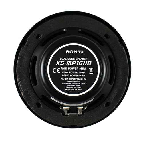 Sony XS-MP1611 Dual Cone Marine Speakers, Black