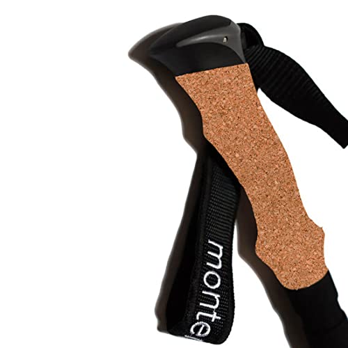 Montem Ultra Strong Trekking, Walking, and Hiking Poles - One Pair (2 Poles) Anti-Shock Cork Handle - Collapsible, Lightwe...