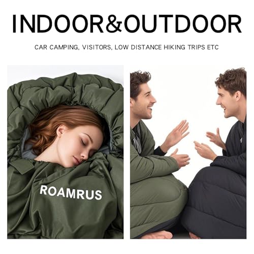 ROAMRUS 3 Seasons Sleeping Bags for Adults, Portable, Waterproof, Lightweight,with Storage Sack for Outdoor & Indoor, Hiki...