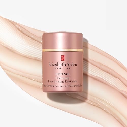 Elizabeth Arden Retinol Ceramide, Fine Line and Wrinkle Erasing Eye Cream with Anti-Aging Skin Care with Vitamin E, Hyaluronic Acid & Niacinamide, 0.5