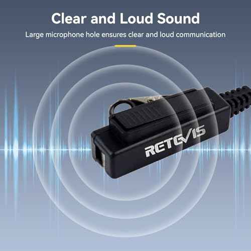 Retevis Acoustic Tube Earpiece for Motorola Walkie Talkies, Compatible with Motorola CP185 CP200 CP200d GP300 GP2000 MAG ONE A10 Walkie Talkies, Two Way Radio Headset with Big PTT Button(10 Pack)