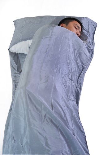 Marycrafts 100% Pure Mulberry Silk Single Sleeping Bag Liner Travel Sheet 83"x33"