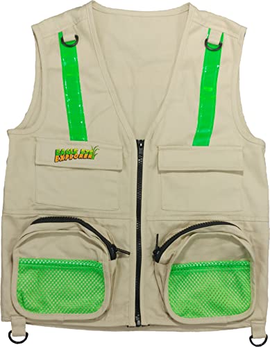 Eagle Eye Explorer Cargo Vest for Kids with Reflective Safety Straps and Floppy Sun Hat