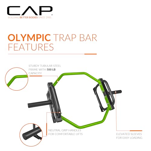CAP Barbell Olympic Trap Bar and Shrug Bar for Deadlifts