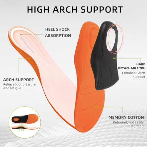 Women's Orthopedic Leather Dress Walking Shoes: Comfortable Shoes with Arch Support for Plantar Fasciitis, Casual Flat Fee...