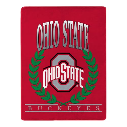 Northwest NCAA Ohio State Buckeyes Silk Touch Throw Blanket - Official NCAA Licensed, Ultra-Soft Fleece | Cozy Game Day Essential for Fans, Unisex Gift, 46" x 60"