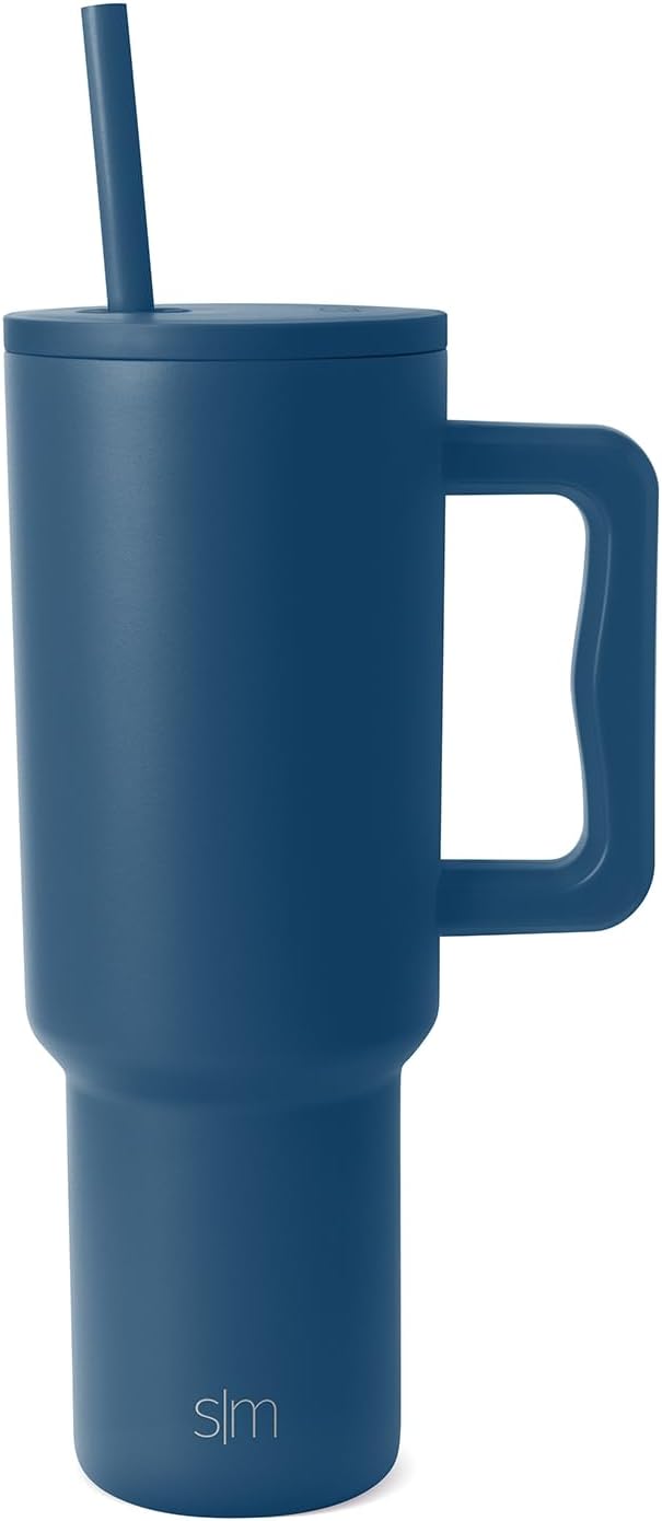 Simple Modern 40 oz Trek Tumbler with Handle and Straw Lid | Cup Holder Friendly Insulated Stainless Steel Travel Mug | Sl...