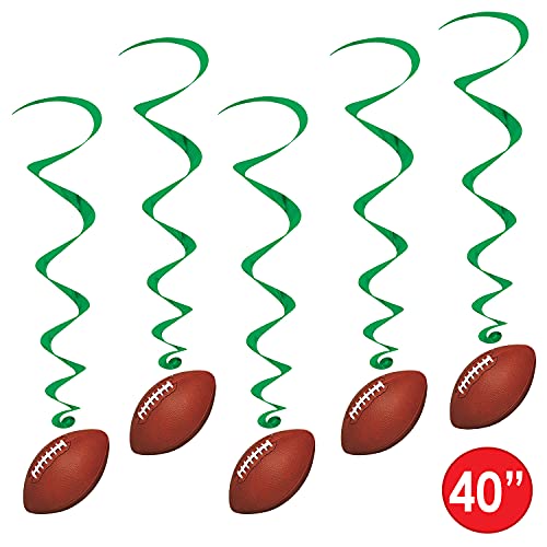 Beistle Football whirls hanging decorators