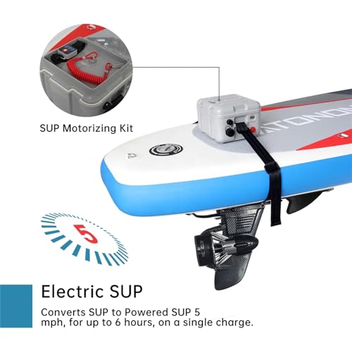 Aniwini Rechargeable Electric Surfboard Fin, Stand-Up Paddle Board Thruster, Portable Underwater Motor with Remote Control...