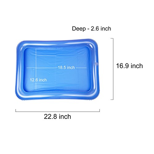 4-Pack Inflatable Ice Serving Bar Coolers for Parties, Salad BBQ Picnic Ice Food Drinks Buffet Server Tray for Indoor Outd...