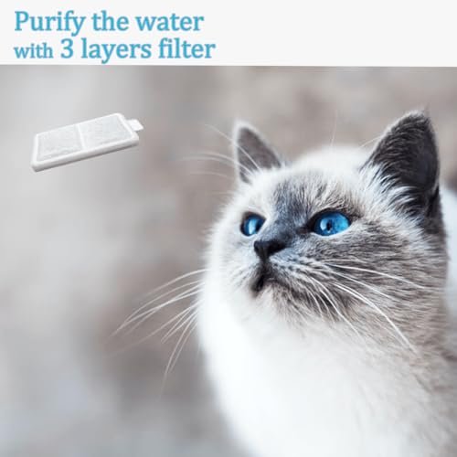 Amazinpure 12X Replacement Small Water Filter Compatible With Whisker City Automatic Pet Fountain Free-fall fountain and C...