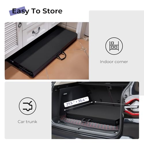 Byliable Folding Table 6ft Portable Heavy Duty Plastic Fold-in-Half 6 Foot Foldable Table Utility Dining Indoor Outdoor wi...