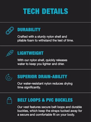 HyperLite Men's Indy Life Jacket - US Coast Guard Approved Level 70 Buoyancy Aid, Great for Any Water Sports Activity Incl...