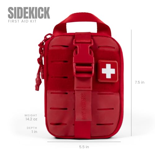 My Medic Sidekick Pro - Camping Hiking and Backpacking First Aid Kit - 70 Items with Tourniquet - HSA and FSA Eligible - S...