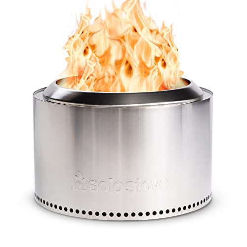 Solo Stove Yukon 2.0, 27 Inch Smokeless Fire Pit with Removable Ash Pan - Wood Burning Portable Stainless Steel Outdoor Fi...