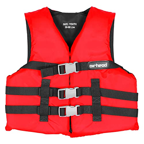 Airhead General All Purpose Life Jacket, US Coast Guard Approved Type III Life Vest, Perfect for Boating and Personal Wate...
