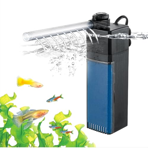 Weipro Internal Fish Tank Filter, 4W Adjustable Water Flow Submersible Aquarium Filter Pump for 10~20 Gallon Freshwater or...