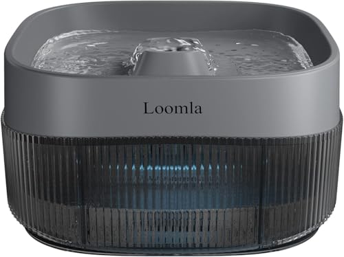 Loomla, 135oz/4L Dog Water Bowl Dispenser and Cat Water Fountain, Automatic Pet Water Fountain for Small to Medium Dogs, C...
