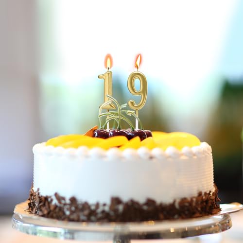 Beanlieve 10-Pieces Numeral Birthday Candles - Cake Numeric Candles Number 0 1 2 3 4 5 6 7 8 9,Used for Cake Decoration on...
