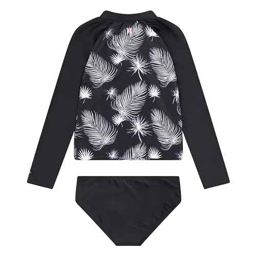 Hurley Girls Long Sleeve Rash Guard 2-Piece Swimsuit