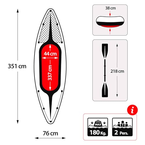 INTEX Challenger Inflatable Kayak Series: Includes Deluxe 86in Kayak Paddles and High-Output Pump – SuperStrong PVC – Adju...