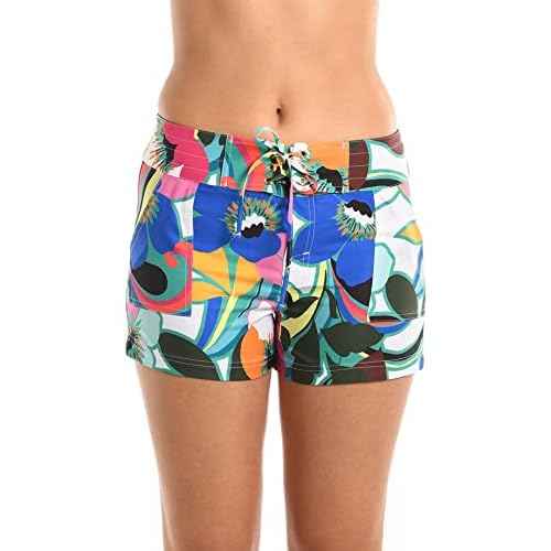 La Blanca Women's 3" Board Short Swimsuit Bottom, Multi//Sun Catcher, Large