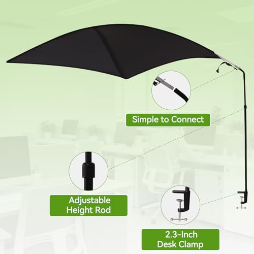Adjustable Cubicle Shade and Desk Canopy, Essential Cubicle Cover & Light Shield for Partitions to Block Overhead Light an...
