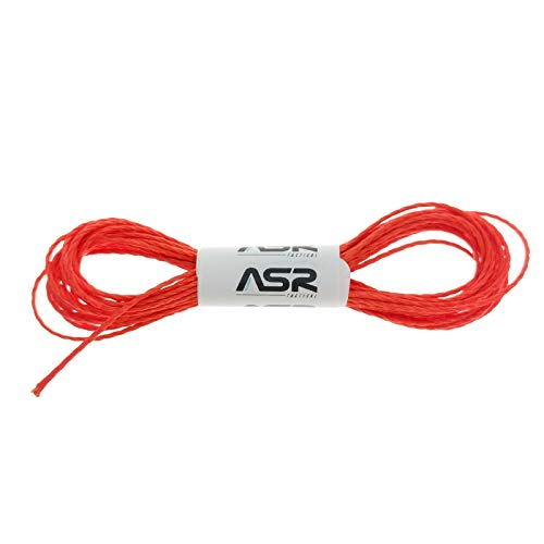ASR Tactical Braided Kevlar 200lb Strength Survival Cord Rope - 50ft Red