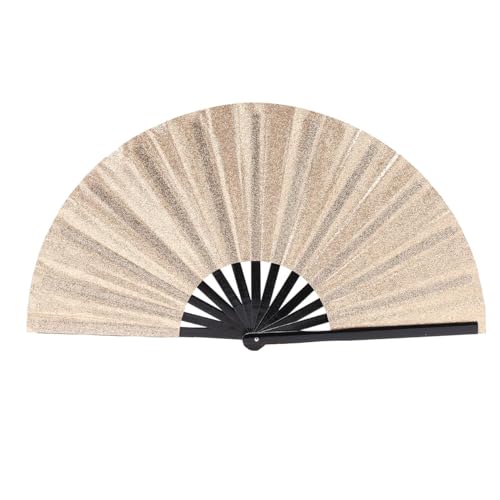 ffscafscn Folding Fan UV Glow Rave Bamboo Summer Hand Fan Gray Decoration Dancing Party Wedding Night Club Concert Festiva...