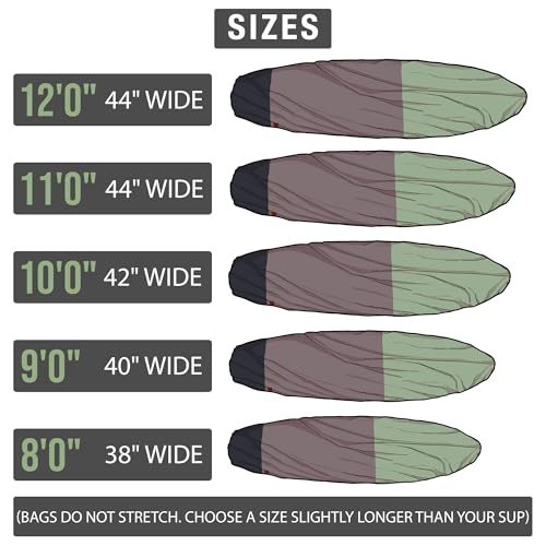 Ho Stevie! Canvas SUP Bag Cover - Prevent Sun Damage - Durable 100% Natural Cotton Canvas Protective Bag for Stand Up Padd...