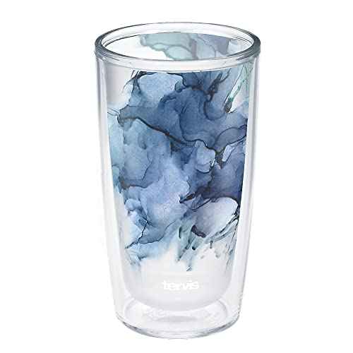 Tervis Made in USA Double Walled Inkreel - Crystal Nature Collection Insulated Tumbler Cup Keeps Drinks Cold & Hot, 16oz, Windswept
