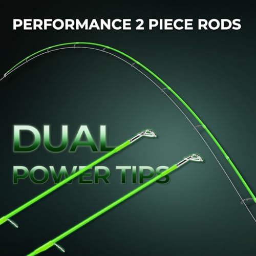 KastKing Zephyr Dual-tip Fishing Rod & Reel Combo, Dual Tips Section for Different Powers, IM6 Graphite 2Pc Blanks, KastFl...