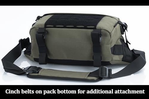 BACKFERRY Tactical Sling Backpack Crossbody EDC Pack MOLLE Satchel Bag for Travel, Work, Camping and Hiking 8Liter