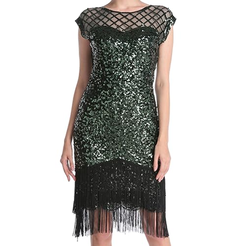Baisdan Sequin Dress for Party, Sparkly Glitter Fringe Dress, Women's Club & Night Out Dress, Cocktail Dresses for Women