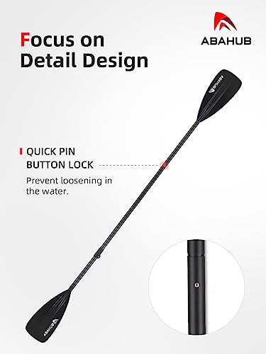 Abahub SUP Paddle - 3 Piece Adjustable Paddles - Lightweight Stand-up Paddle Oars for Paddleboard, Adjustable Aluminum All...