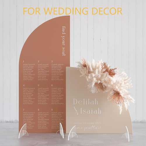 6 Pcs Acrylic Poster Board Stand Holder, 11.8 x 2.36 Inch Clear Tabletop Acrylic Sign Display Foam Board Stand for Menus F...