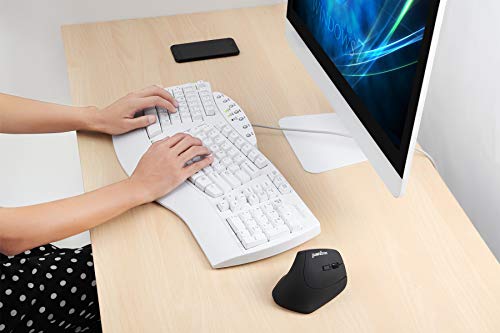 Perixx PERIBOARD-512W Periboard-512 Ergonomic Split Keyboard - Natural Ergonomic Design - White - Bulky Size 19.09"X9.29"X...