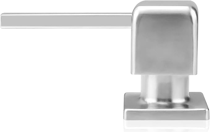 Built in Dish Soap Dispenser for Kitchen Sink, Lotion Dispenser Refill from The Top with Stainless Steel Pump Head 17 OZ Bottle Built in Countertop Under Sink, Brushed Nickel